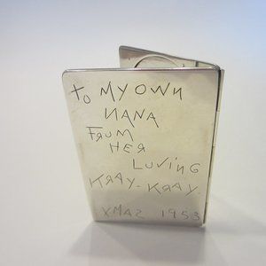 IP English Sterling Monogrammed R.K. Scripted Folding Photo Frame With Hallmarks